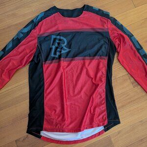 USED RaceFace Long Sleeve red/black jersey men's size Large